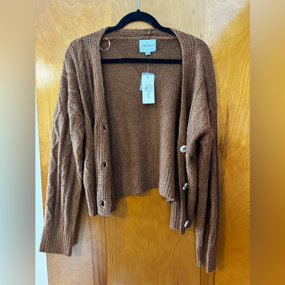 Pink Rose Cardigan- NEVER WORN